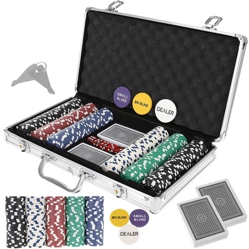Poker - set van 300 fiches in HQ-koffer