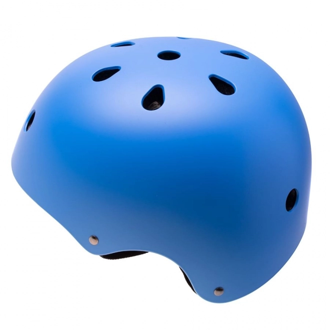 Helm + bescherming voor het rijden op rolschaatsen, skateboard, fiets - blauw en zwart, maat M