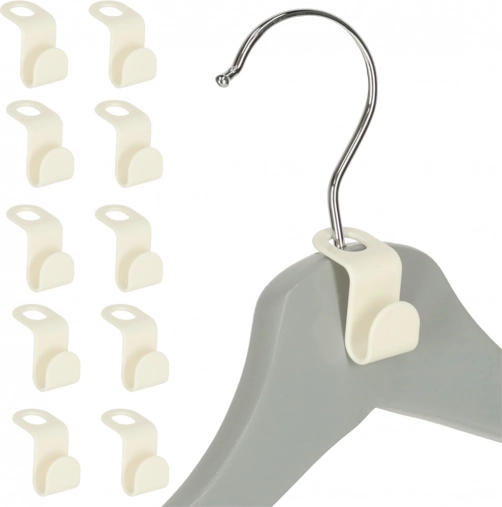 Haakjes voor kleerhangers in de kast – organizer, set van 10 stuks