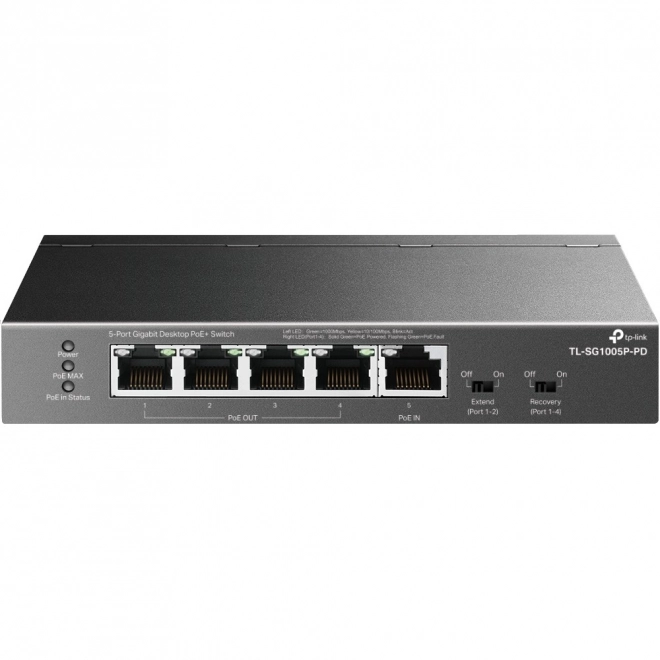 TP-Link TL-SG1005P-PD netwerkswitch met 5 gigabit PoE-poorten