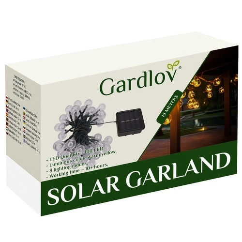 Zonne-girlande 12m IP65 Gardlov 24010