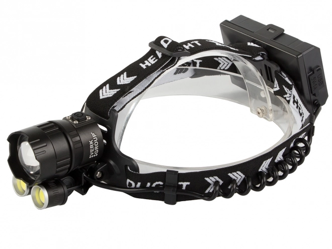 Professionele hoofdlamp Bailong met LED CREE XHP160 en powerbankfunctie