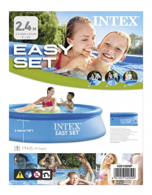 Opblaasbaar zwembad Intex Easy Set 244x61 cm