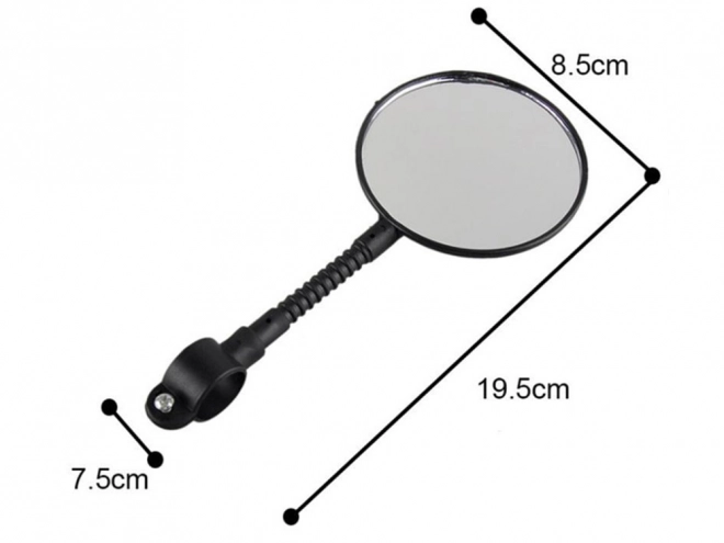 Fietsspiegel met reflector