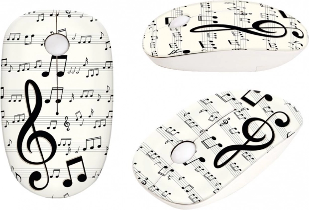 Draadloze muis met muziekdesign