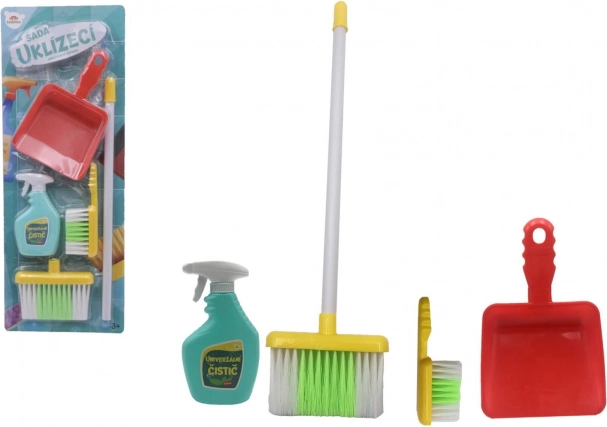 Schoonmaakset voor kinderen met accessoires, kunststof, 5-delig