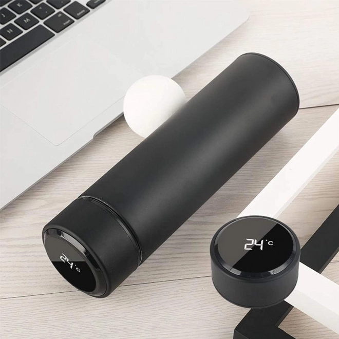 Thermosbeker met LED-scherm 500 ml zwart