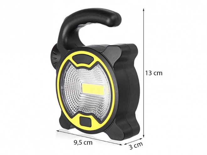 Sterke werkplaats LED-lamp COB met houder en batterijen