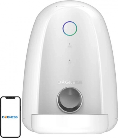 slim automatisch voerbakje voor honden en katten met wifi DOGNESS mini, wit