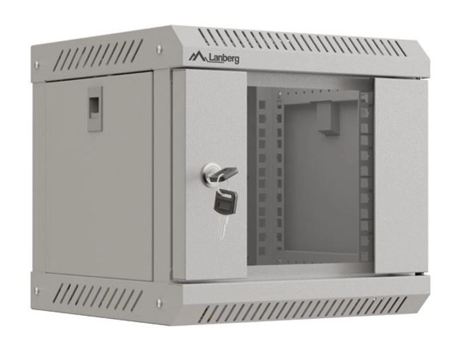 Wandgemonteerde 10-inch rackkast 4U 300x300 grijs