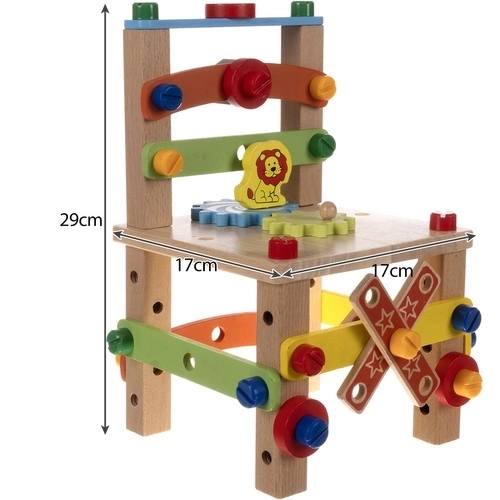 Houten educatieve stoel