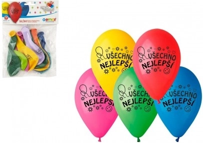 Opblaasbare ballonnen Alles Beste 10 stuks