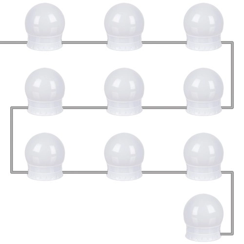 LED-lampen voor spiegel/toaletttafel - 10 stuks.