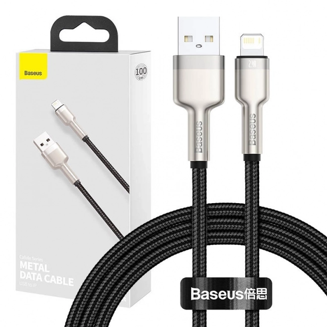 USB-kabel voor Lightning Baseus Cafule, 2,4A, 1m (zwart)