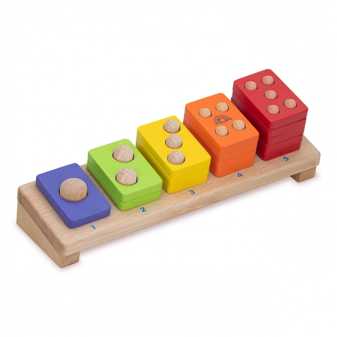 Wonderworld Houten Stapelpuzzel Kleurrijke Aantallen