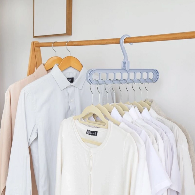Organizer voor kledingkast op hangers - blauw