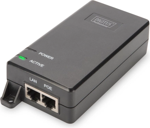 PoE+ injector 802.3at 55 V 30 W gigabit