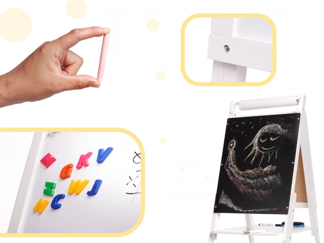 Magnetisch houten schoolbord wit groot XXL