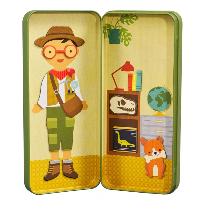 Magnetische puzzel Archeoloog voor kinderen