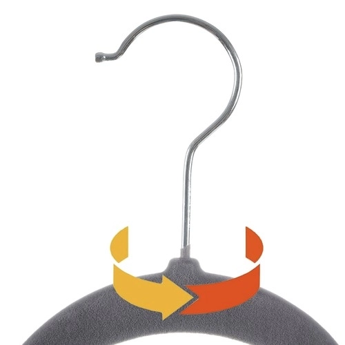 Set van 20 grijze fluwelen hangers Ruhhy