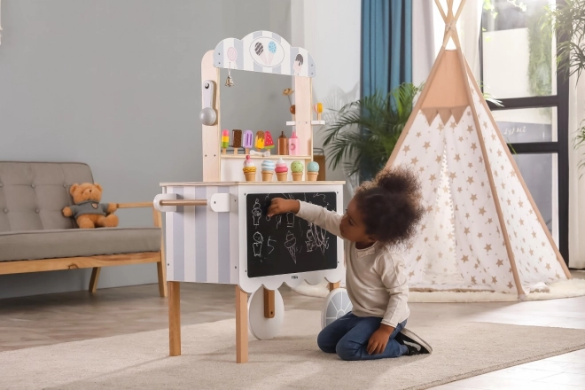 Houten mobiele ijskraam