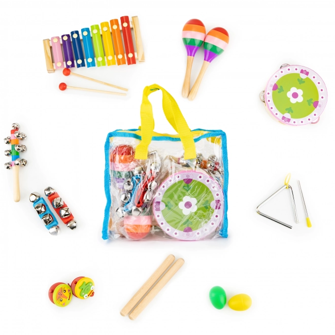 Muziekset 14 instrumenten + tas Ecotoys