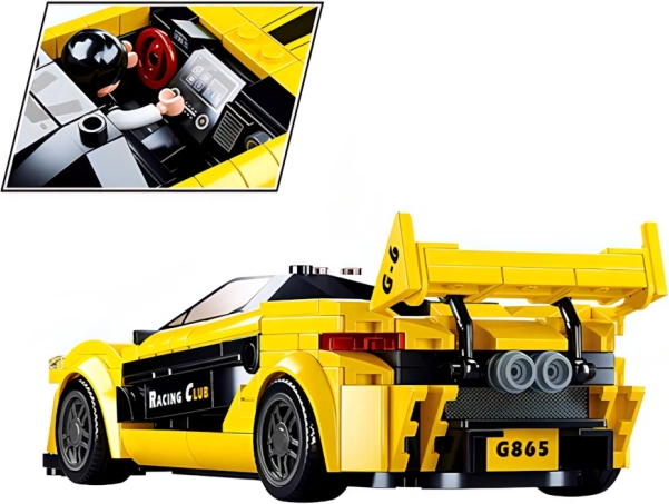 Sluban Model Steentjes M38-B0956 Gele Engelse Sportauto