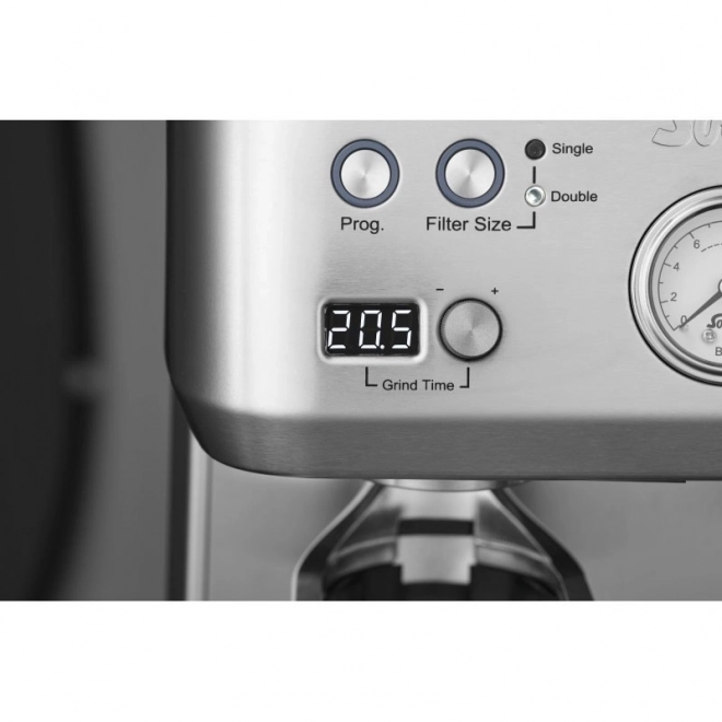 Espresso koffiemachine Solis Grind & Infuse Perfetta zilver