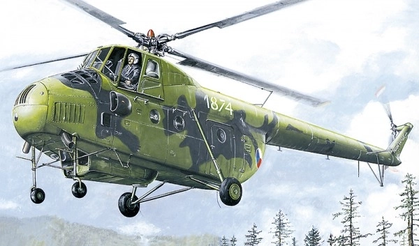 Model Helikopter Mil Mi-4 in doos 34x19x5,5cm