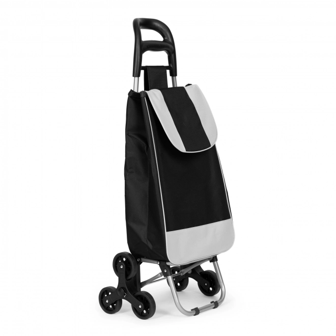 Boodschappenmand, 25 l, 6 wielen, metalen frame, zwart