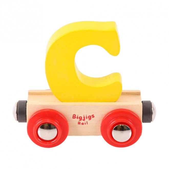 Bigjigs Rail Wagons Houten Treinbaan - Letter C