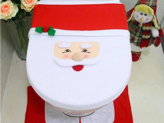 Kerstbadkamerset met Santa Claus-motief