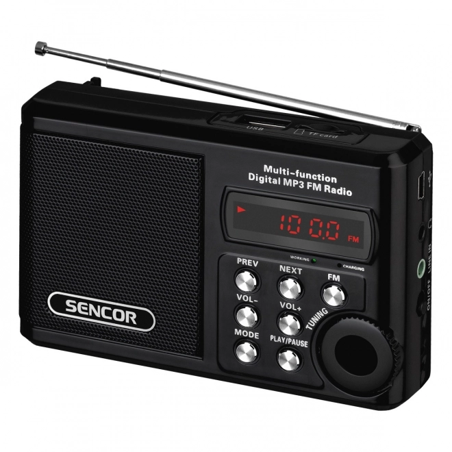 SRD 215 B Zakradio Mp3, USB, sleuf voor SD-kaart Lithiumbatterij tot 10 uur gebruik