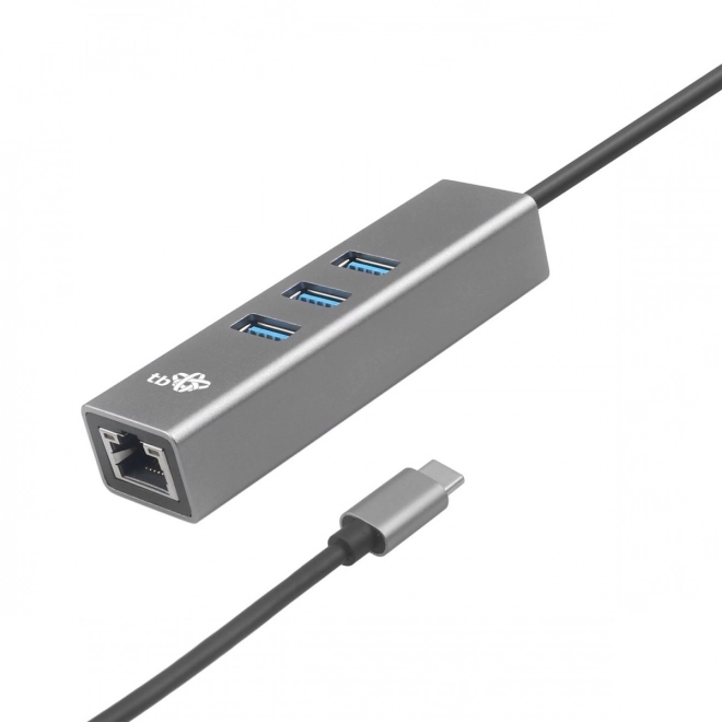 USB-C adapter met RJ45 + 3x USB-A poorten - 1000 Mb/s