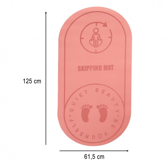 Mat voor yoga oefenen met antislip akoestische isolatie 127x63x0,6 cm roze