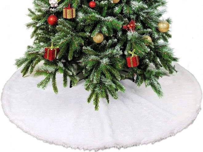 Witte harige onderkleed voor kerstboom