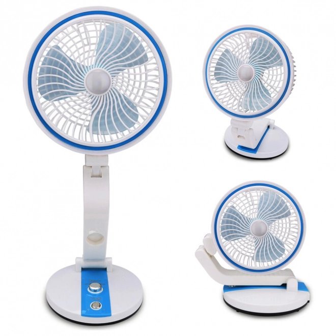 Draagbare opvouwbare ventilator met LED-verlichting en USB-opladen