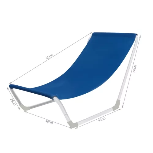 Opvouwbare toeristen ligbed blauw - Malatec