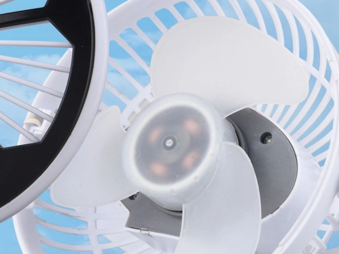 Tafelventilator met LED-licht en clip