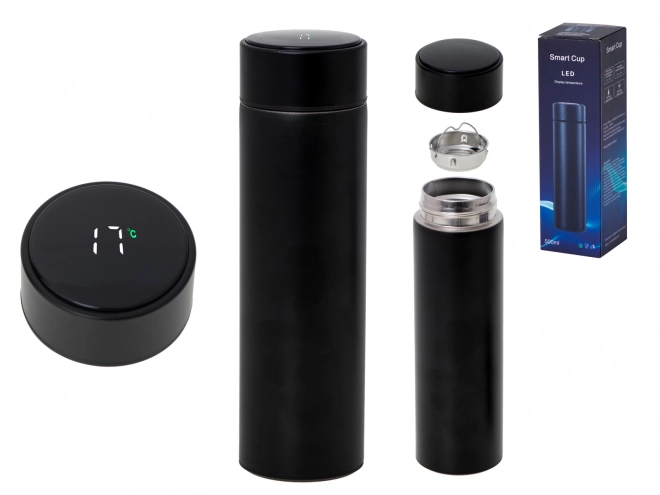 Thermosbeker met LED-scherm 500 ml zwart