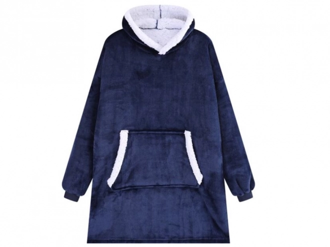Warme oversized hoodie met capuchon van dikke bont