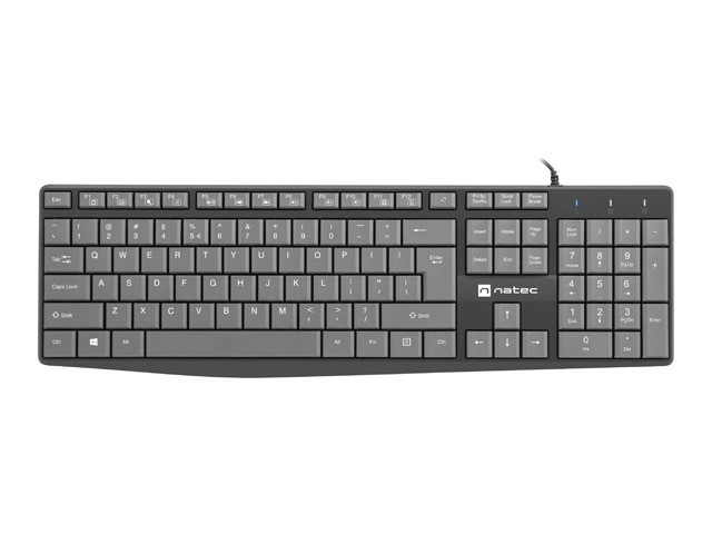 Toetsenbord Natec Nautilus US Slim 1.8m zwart-grijs