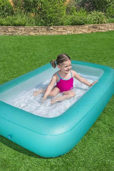 BESTWAY Rechthoekig opblaasbaar kinderzwembad 2+ 165x104x25cm + opblaasbare bodem