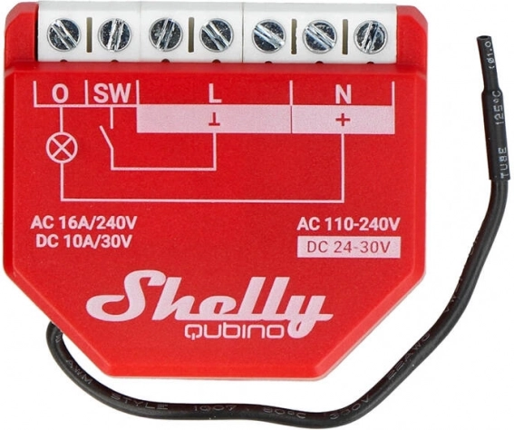 Rode besturingsmodule Shelly voor slimme huizen
