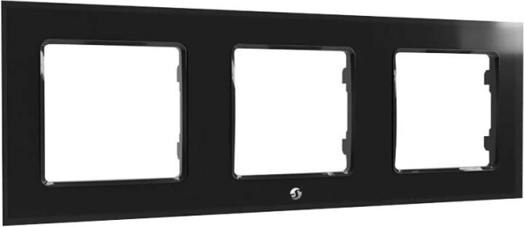 Frame voor drievoudige Shelly-schakelaar zwart