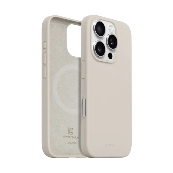 Beschermhoes Color Cover Magnetic voor iPhone 16 Pro Max MagSafe in zandbeige