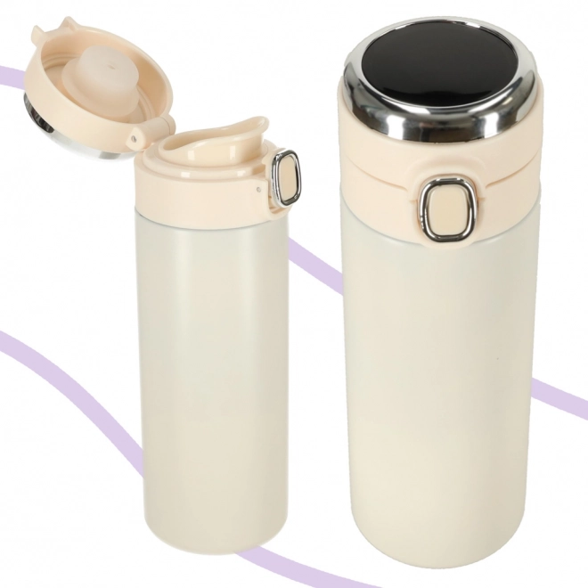 Thermosmok met tuit LED 420 ml beige