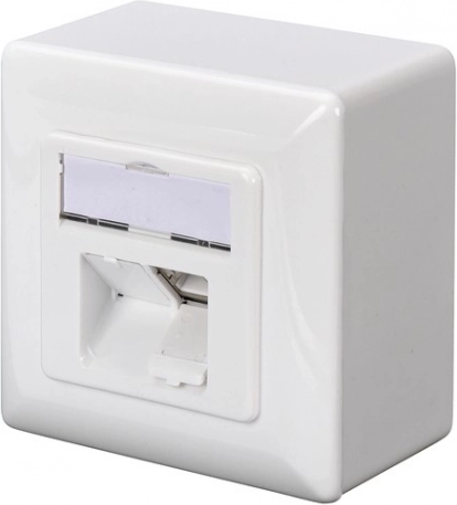 Afgeschermd wandcontactdoos kat.5e 2x RJ45 afgeschermd