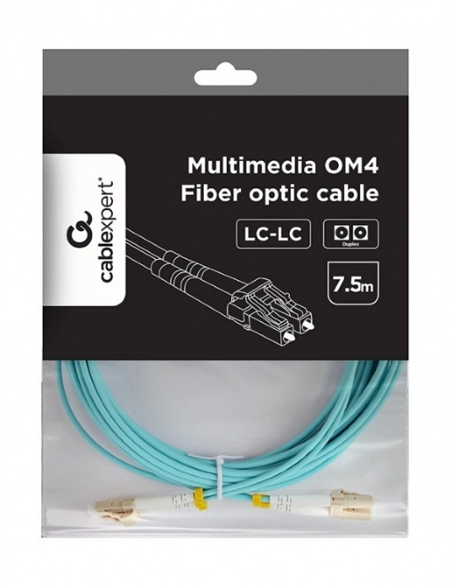 Duplex multimodaal lichtkabel OM4 50/125, LC/LC, 7,5m