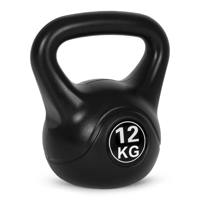 Kettlebell voor oefening zwart - 12kg